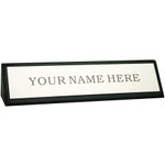 Dacasso Classic Black Leather Nameplate View Product Image