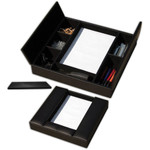 Dacasso Black Leatherette Enhanced Conference Room Organizer View Product Image