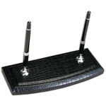 Dacasso Black Crocodile Embossed Leather Pen Stand View Product Image