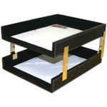 Dacasso Double Front Load Stacking Letter Tray View Product Image