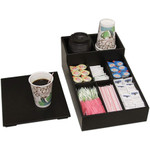 Dacasso Black Leather Coffee Condiment Organizer View Product Image