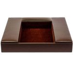 Dacasso Chocolate Brown Leatherette Enhanced Conference Room Organizer View Product Image