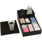 Dacasso Black Leatherette Coffee Condiment Organizer View Product Image