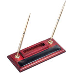 Dacasso Rosewood and Leather Pen Stand with Cell Phone Holder View Product Image