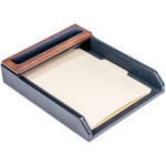 Dacasso Walnut & Leather Letter Tray View Product Image