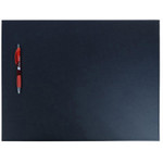 Dacasso Black Leatherette 17" x 14" Conference Pad with Stitched Edging View Product Image