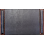 Dacasso Walnut &amp; Leather 34 x 20 Side-Rail Desk Pad View Product Image