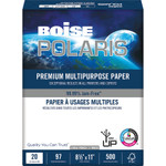 Boise POLARIS Premium Multipurpose Paper, 97 Bright, 3-Hole, 20lb, 8.5 x 11, White, 500 Sheets/Ream, 10 Reams/Carton View Product Image