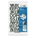 Chartpak Press-On Vinyl Letters & Numbers, Self Adhesive, Black, 1"h, 88/Pack View Product Image