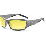Skullerz THOR Yellow Lens Matte Gray Safety Glasses View Product Image