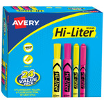 Avery HI-LITER Desk-Style Highlighters, Chisel/Bullet Tip, Assorted Colors, 24/Pack View Product Image