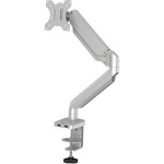 Fellowes Platinum Series Single Monitor Arm, For 27" Monitors, 360 deg Rotation, 45 deg Tilt, 180 deg Pan, Silver, Supports 20 lb View Product Image