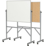 Ghent Reversible Cork Bulletin Board/ Non-Magnetic Whiteboard with Aluminum Frame View Product Image