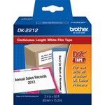 Brother Continuous Film Label Tape, 2.4" x 50 ft Roll, White View Product Image