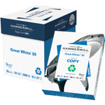 Hammermill Great White 30 Recycled Print Paper, 92 Bright, 20lb, 8.5 x 11, White, 500 Sheets/Ream, 5 Reams/Carton View Product Image
