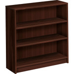 HON 1870 Series Bookcase, Three Shelf, 36w x 11 1/2d x 36 1/8h, Mahogany View Product Image