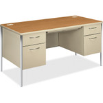 HON Mentor Double Pedestal Desk, 60"W View Product Image