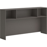 HON Mod Desk Hutch, 3 Compartments, 72 x 14 x 39.75, Slate Teak View Product Image