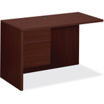 HON 10500 Series L Workstation Return, 3/4 Height Left Ped, 48w x 24d, Mahogany View Product Image