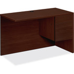 HON 10500 Series L Workstation Return, 3/4 Height Right Ped, 48w x 24d, Mahogany View Product Image