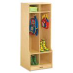 Jonti-Craft Rainbow Accents 2 Section Sitting Step Coat Locker View Product Image