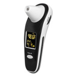 HealthSmart DigiScan Forehead & Ear Thermometer, Black/White, Digital/Verbal Readout View Product Image