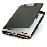 Officemate Slim Clipboard Storage Box w/Low Profile Clip, Charcoal (83308) View Product Image