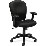 HON HVL220 Mid-Back Task Chair, Supports up to 250 lbs., Black Seat/Black Back, Black Base View Product Image