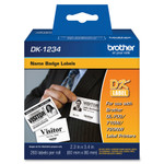 Brother Die-Cut Name Badge Labels, 2.3" x 3.4", White, 260/Roll View Product Image