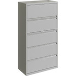 Lorell 36" Silver Lateral File - 5-Drawer View Product Image