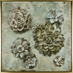 Lorell Succulent Floral Design Framed Canvas Art View Product Image