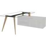 Lorell Relevance Wood Frame for 30" L-shape Desk View Product Image