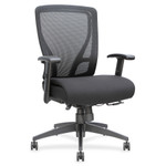 Lorell Fabric Seat Mesh Mid-back Chair View Product Image