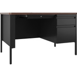 Lorell Fortress Series Walnut Top Teacher's Desk View Product Image