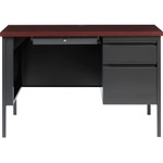 Lorell Fortress Series Mahogany Laminate Top Desk View Product Image