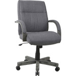 Lorell Gray Fabric High-Back Executive Chair View Product Image