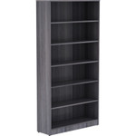 Lorell Weathered Charcoal Laminate Bookcase View Product Image