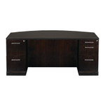 Mayline Double Pedestal Desk, Bow Front, PBF/FF - 5-Drawer View Product Image