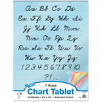 Pacon Cursive Cover Colored Paper Chart Tablet View Product Image