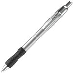 Paper Mate Profile Metal Ballpoint Pen, Retractable, Medium 1 mm, Blue Ink, Silver Barrel, Dozen View Product Image