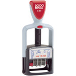 COSCO 2000PLUS Model S 360 Two-Color Message Dater, 1.75 x 1, "Paid," Self-Inking, Blue/Red View Product Image