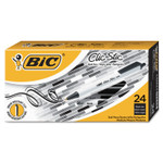 BIC Clic Stic Ballpoint Pen Value Pack, Retractable, Medium 1 mm, Black Ink, White Barrel, 24/Pack View Product Image