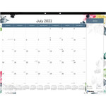 Blueline Monthly Desk Pad Calendar, 22 x 17, Floral, 2021-2022 View Product Image