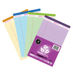Roaring Spring Enviroshades Recycled Mini Legal Pads, 4 Pack, 5" x 8" 40 Sheets, Assorted Colors View Product Image