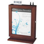 Safco Customizable Wood Suggestion Box, 10 1/2 x 5 3/4 x 14 1/2, Mahogany View Product Image