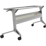 Safco Flip-N-Go Silver Training Table Base View Product Image