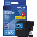 Brother LC105C Innobella Super High-Yield Ink, 1200 Page-Yield, Cyan View Product Image