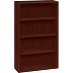 HON 10700 Series Wood Bookcase, Four Shelf, 36w x 13 1/8d x 57 1/8h, Mahogany View Product Image