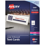 Avery Large Embossed Tent Card, White, 3 1/2 x 11, 1 Card/Sheet, 50/Box View Product Image