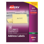 Avery Copier Mailing Labels, Copiers, 1 x 2.81, Clear, 33/Sheet, 70 Sheets/Pack View Product Image